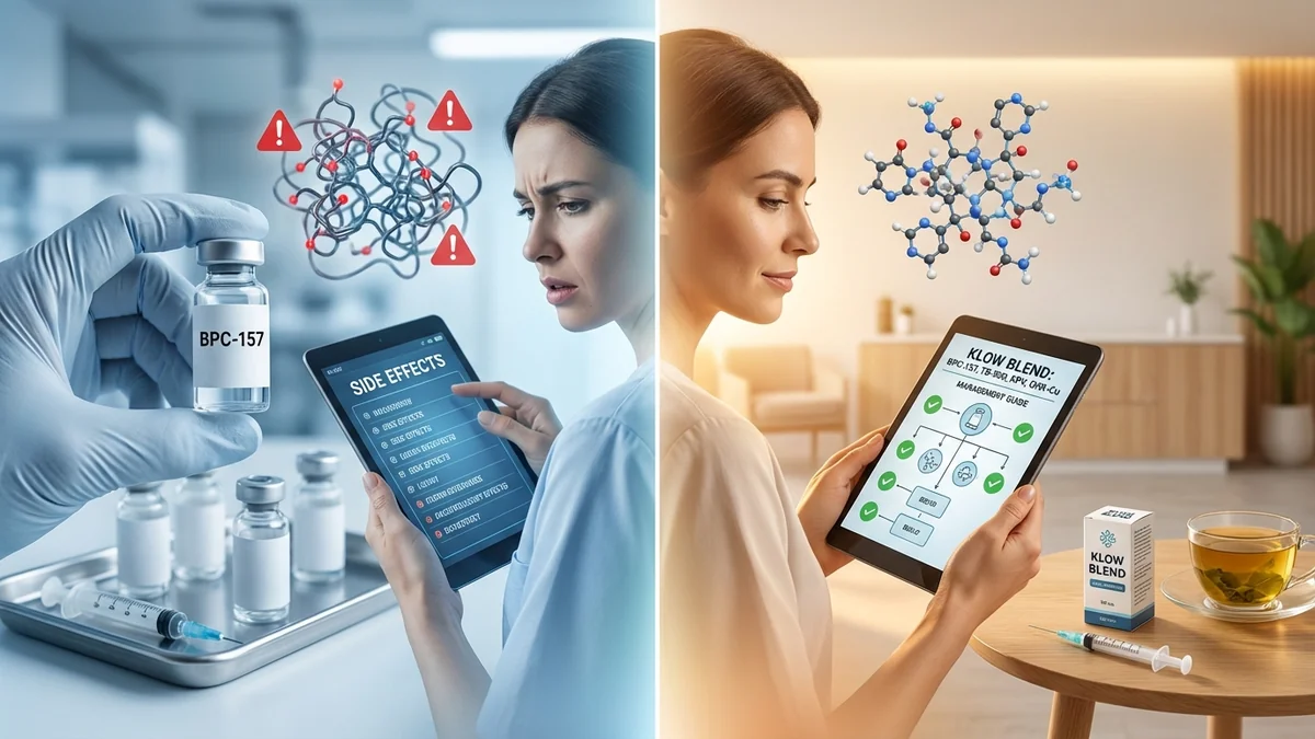 BPC-157, TB-500, KPV, GHK-Cu 80mg (Klow Blend) Side Effects: What to Know Before Starting Treatment