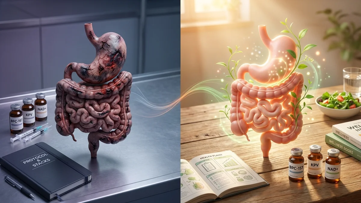 Gut Healing Peptide Protocol: BPC-157, KPV & More for GI Health (2026)