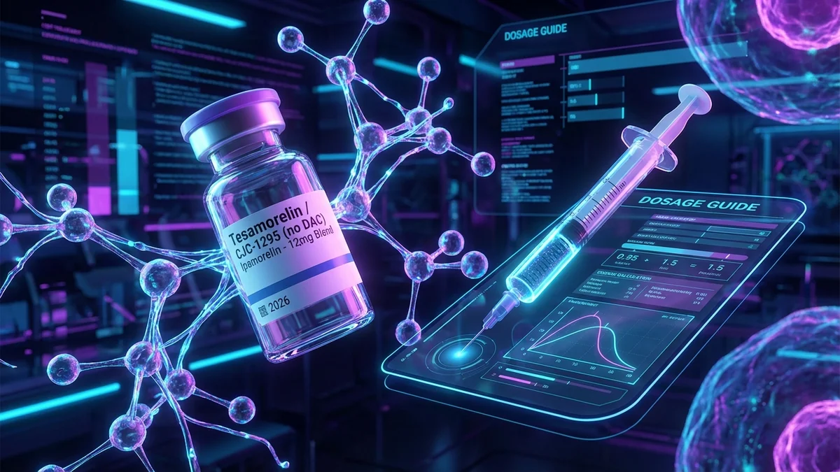 Tesamorelin, CJC-1295 (no DAC), Ipamorelin 12mg (Blend) Dosage Guide: How Much Should You Take? (2026)