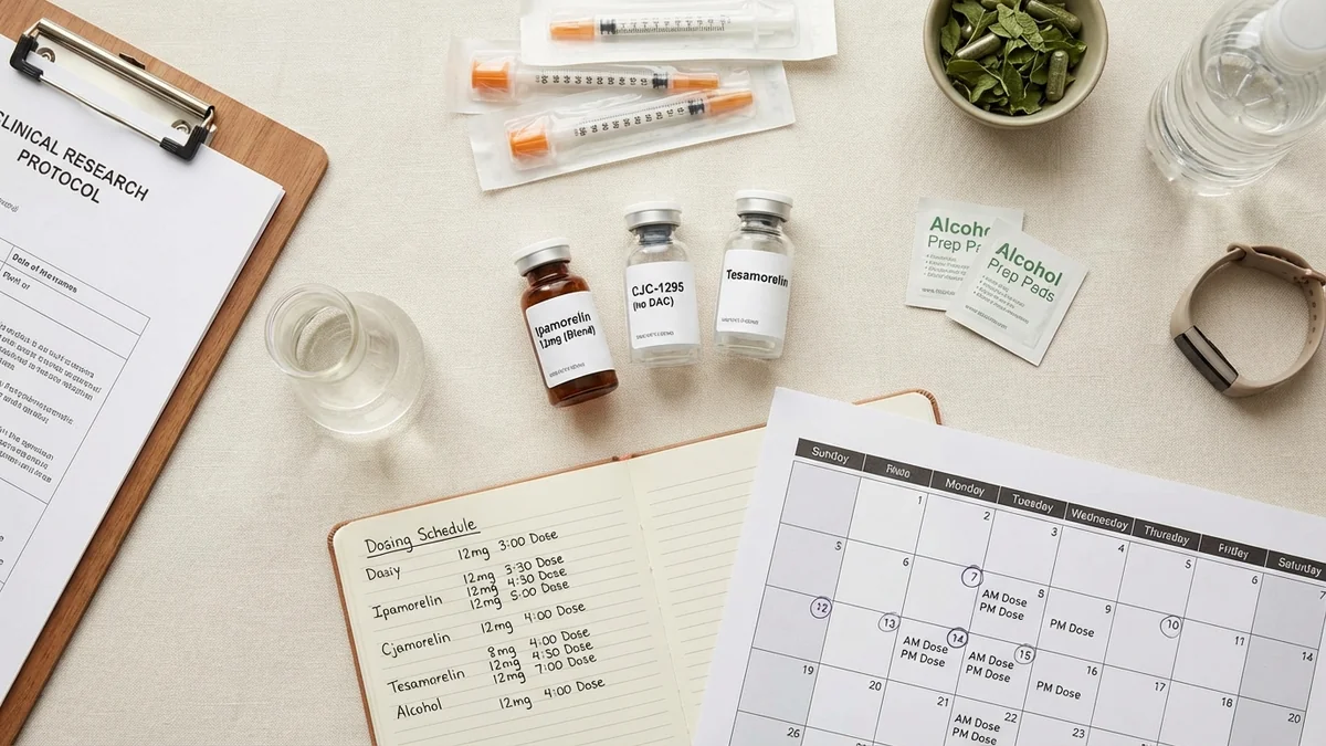 Tesamorelin, CJC-1295 (no DAC), Ipamorelin 12mg (Blend) Dosing: What Clinics Prescribe and What to Expect